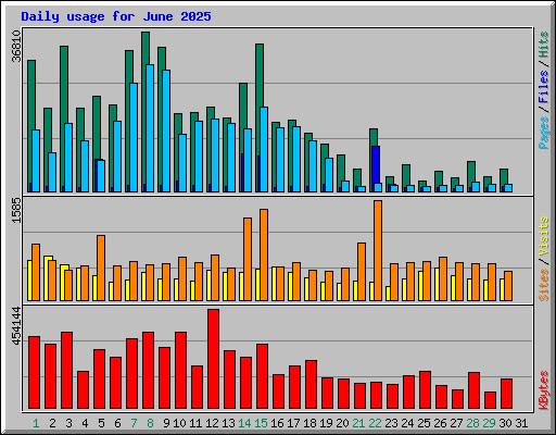 Daily usage for June 2025