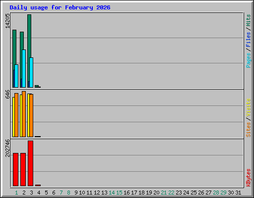 Daily usage for February 2026