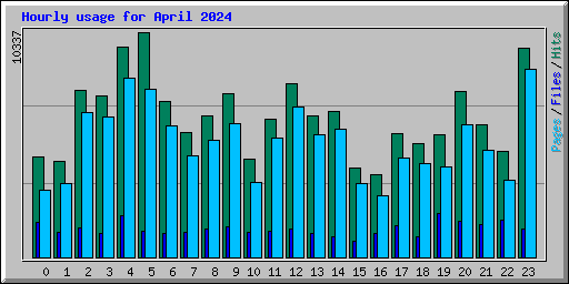 Hourly usage for April 2024