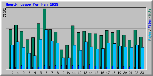 Hourly usage for May 2025